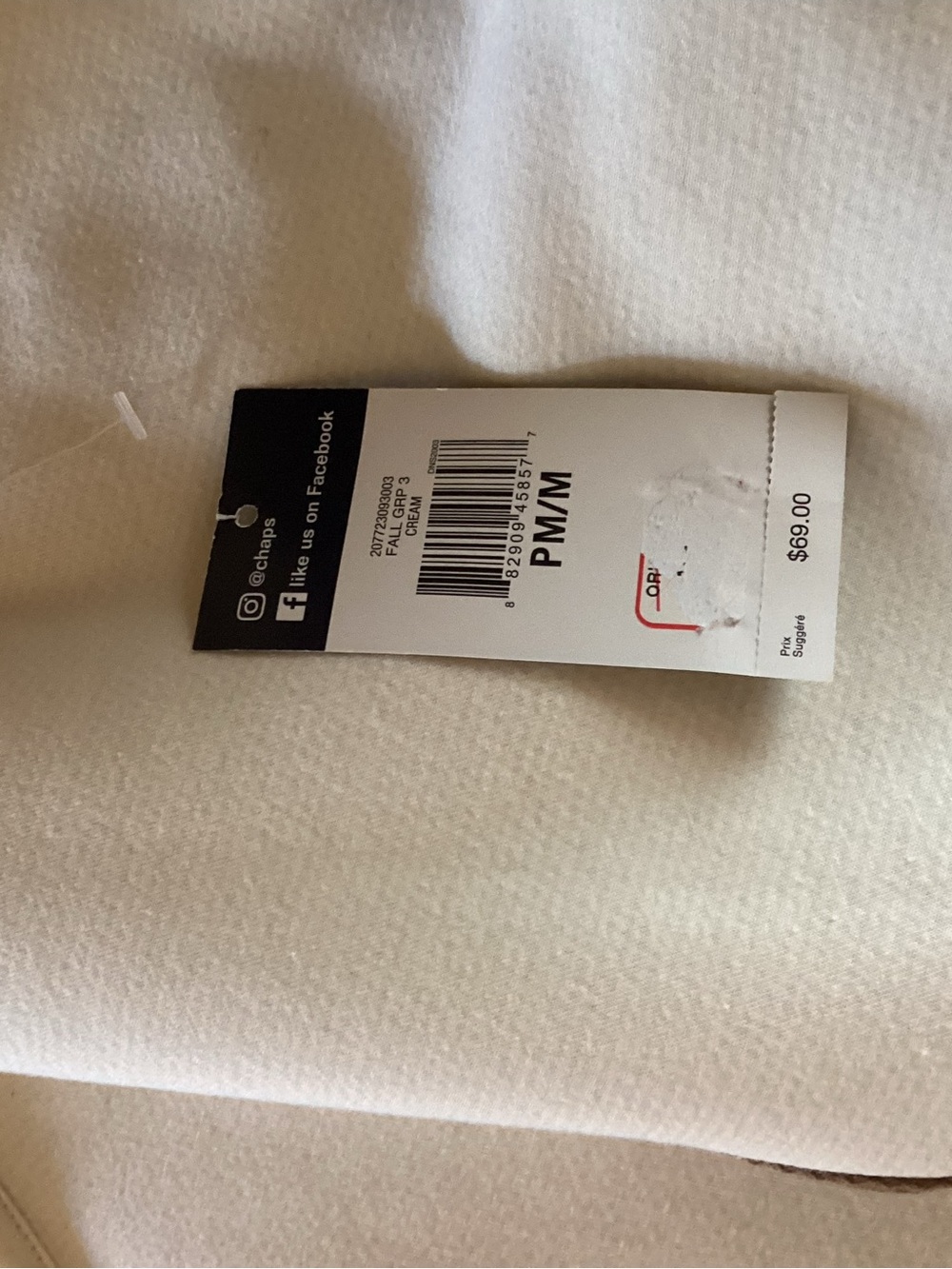 NWT Chaps Cream Sherpa Fleece Vest with Brown Trim Zipper - Picture 10 of 11